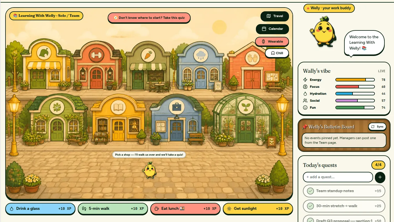 Remotely Well screenshot: Learning Street